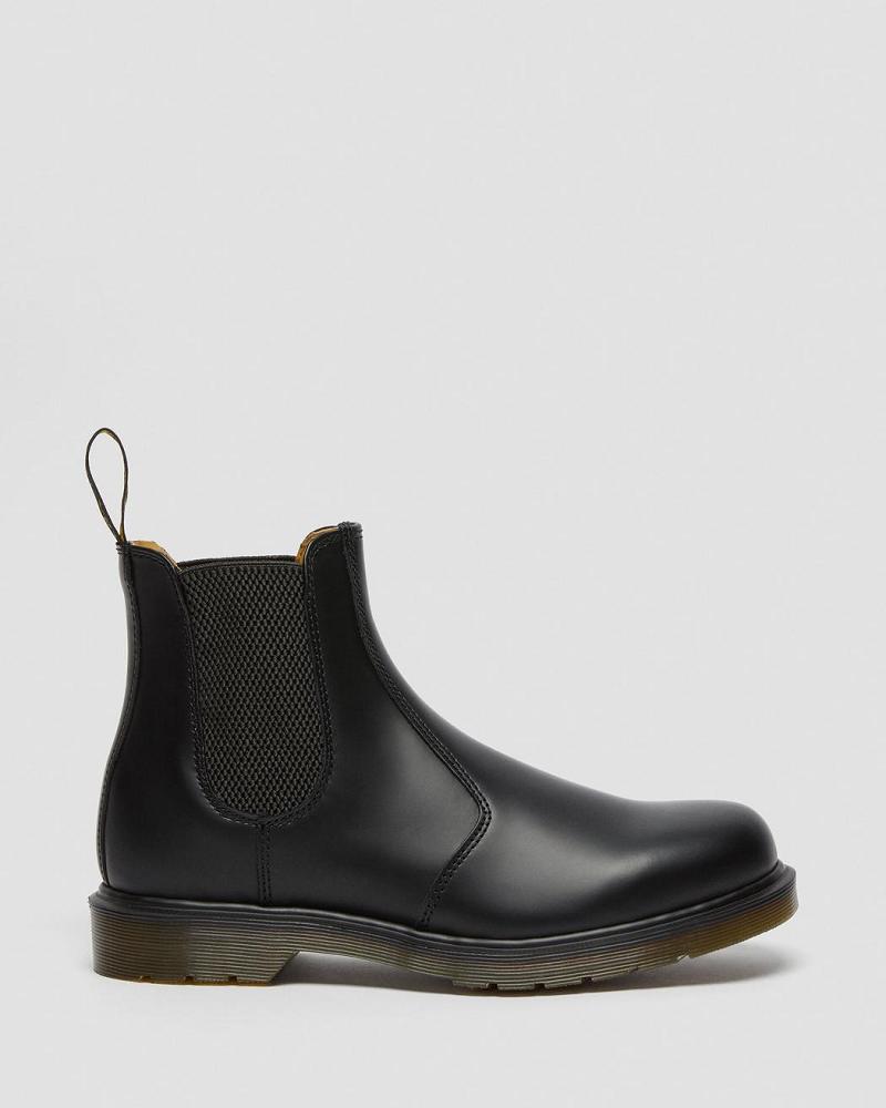 Dr Martens 2976 Smooth Leren Enkellaars Heren Zwart | NL 374EBC